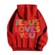 thumbnail image 3 of MHFRRA Sudaderas con Capucha para Hombre para Uso Informal, Cómodas y Holgadas, con Estampado Gráfico, Ideales para Actividades de Otoño E Invierno Rojo, 3 of 4
