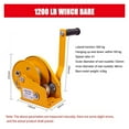 thumbnail image 2 of Manual Winch,1200 LBS Two-Way Self-Locking Device Small Manual Winch Mini Wire Rope Winch With Hook Automatic Brake Manual Crane Hoist Tools ,Powerful Pulling Performance, 2 of 7