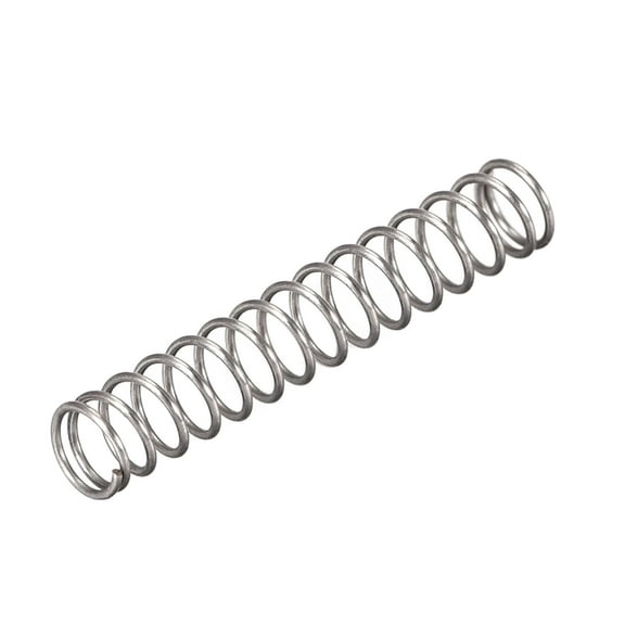 Compressed Spring,4mm OD, 0.4mm Wire Size, 15mm Compressed Length, 25mm Free Length,7.1N Load Capacity,Gray,10 pcs
