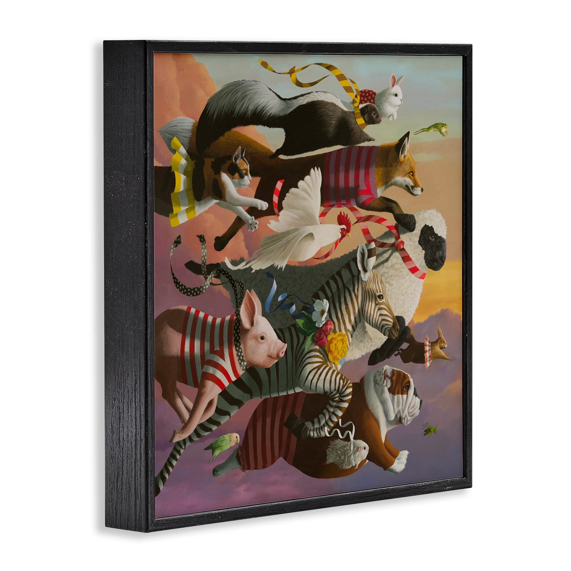 Thick As Thieves Animals Black Framed Giclee Art, design by Heather Gauthier