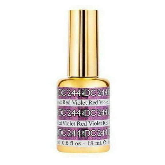 DND - DC UV/LED Soak Off Mermaid Glitters Gel Color - 244 Red Violet
