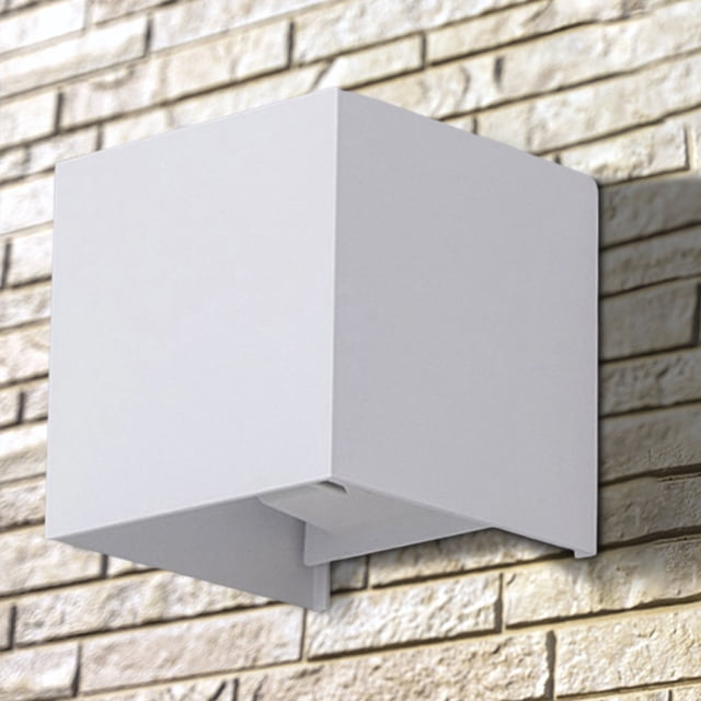Lámpara De Pared Led Aplique LED Cube Porch Light (Luz cálida 6W Cuerpo humano inducción Blanco)