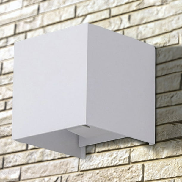 Aplique LED Cube Porch Light (Luz blanca 10W Blanco) Wdftyju Para estrenar