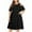 Black, variant on Otvok Womens Dresses Ladies Casual Solid Plus Size Sexy Lace Short Sleeve Loose Dress