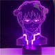 thumbnail image 3 of Saiki K Anime Lamp The Disastrous Life Of Saiki K para dormitorio Acrílico Lámpara 3d Decoración Nightlight Niños Fans Cumpleaños Regalo de Navidad (remote Touch Black Feliz Sencillez, 3 of 4