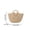 Multicolor-Beige, variant on Multicolor Woven Raffia Beach Tote Bag With Circular Handles