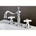 thumbnail image 2 of Kingston Brass Heritage Two Handle 8" to 14" Widespread Lavatory Faucet with Brass Pop-up, 2 of 3