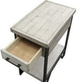thumbnail image 2 of Mingard 1-Drawer and 1-Shelf Solid Wood Side Table, Antique White, 2 of 6