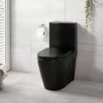 thumbnail image 2 of AskPeak Elongated Standard-Size One-Piece Toilet, 1.1/1.6 GPF Dual-Flush Water-Efficient, Comfort Height with Soft-Closing Seat, Matte Grey Fan-Shaped Ceramic Glaze for Bathroom, 2 of 12