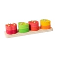 thumbnail image 3 of Juguete de clasificación de frutas hecho de, regalo de rompecabezas, clasificador de formas de motricidad fina, bloques de reconocimiento de colores d, 3 of 9