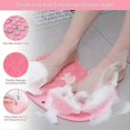 thumbnail image 3 of Silicone Shower Foot Scrubber Back Body Brush Massager Pad Mat Bathroom color04, 3 of 5