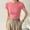 A, variant on Crop Tops for Women Trendy Summer Slim Fitted Summer Tops for Women 2025 High Elasticity Screw Thread Cotton Regular Shoulder Round Neck Slimming Tight Short Sleeved T Shirt for Women's Tops