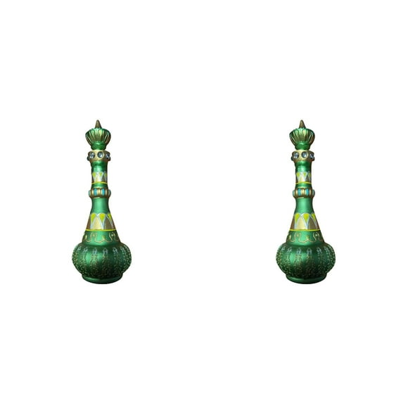 Resin Decoration Jeannie Bottle I Dream Of Jeannie 2PCS,I Dream Of Bottle Green Bottle! Resin Hand Sculpture Pagoda Spirit Bottle Decoration Fun Bottle Dream Party Decoration