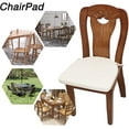 thumbnail image 2 of FFIY Coussins de Chaise avec Attaches pour Chaises de Salle à Manger - Coussin de Siège de Cuisine Antidérapant et Coussin en Forme de U avec Housse Lavable en Machine [ 16.5 x 16.5 Pouces ] - Beige Clair, 2 of 7
