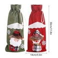 thumbnail image 2 of Clearance,olkpmnmk Accessories,2 Pc Christmas Snowman Bottle Set Santa Swedish Festive Decoration Stand Bag Drawstring Handmade Christmas Kitchen Table Decoration Unique And Cute,Home Decor, 2 of 8