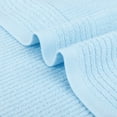 thumbnail image 4 of Unique Bargains Solid Striped Bath Soft Absorbent Cotton Towels Blue 4-Piece, 4 of 5