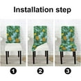 thumbnail image 3 of Chair Covers for Dining Chairs Set of 6 Pineapple and Green Leaves Dining Chair Slipcovers Chair Seat Covers for Home Or Party, 3 of 6