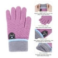 thumbnail image 5 of American Trends Kids Gloves Winter Warm Fleece Lined Gloves Kids Knit Gloves Solid Color for Boys and Grils 4 Pairs Black & Gray & Dark Blue & Light BLue; 9-14 Years, 5 of 5