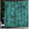 thumbnail image 3 of Ambesonne Abstract Shower Curtain, Geometric Print Triangle, 69"Wx84"L, Jade Green, 3 of 4