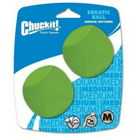 UPC: 0660048201205 | Chuckit! Erratic Rubber Dog Toy Ball  Medium  2 Count