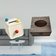 thumbnail image 2 of Elegante Caja De Pañuelos De Madera Con Tapa Y Dispensador Organizador Para Servilletas Faciales Y Toallas De Mano Con Bandeja De Almacenamiento Para Comedor, Baño, Coche Y Hogar., 2 of 8