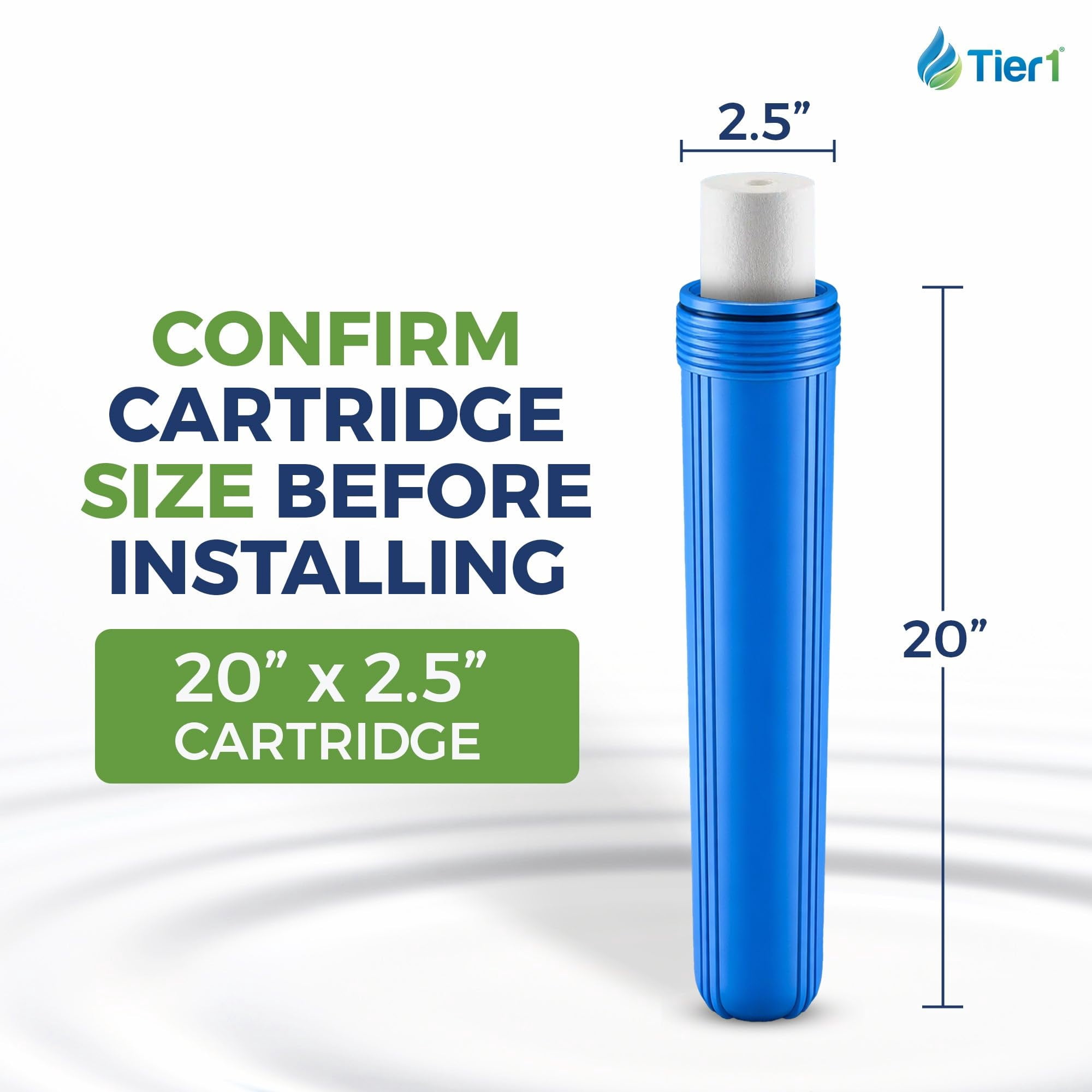 Tier1 1 Micron 10x4.5 Water Filter | Spun Wound Polypropylene Whole House Sediment Water Filter | Replacement for Pentek DGD-2501, 155359-43, SDC-45-1001 | 4.5 x 10 Water Filter Cartridge (4-Pack)