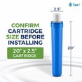 thumbnail image 3 of Tier1 5 Micron 20x2.5 Water Filter | Spun Wound Polypropylene Whole House Sediment Cartridge | Replacement for Pentek P5-20, 155016-43, SDF-25-2005 | 2.5 x 20 P5-20 Water Filter (50-Pack), 3 of 8