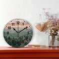 thumbnail image 2 of Yayeee 10" Wall Clock Battery Operated Quartz Round Silent Non-Ticking Home Decor, Mountains at Dawn, 2 of 6