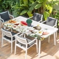 thumbnail image 2 of Mushrooms Table Cloths for 6 Foot Rectangle Tables, Spring Floral Farmhouse Botanical Watercolor Patio Waterproof Elastic Fitted Tablecloths, Washable Rectangular Table Cover for Camping, 2 of 8