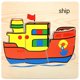 thumbnail image 2 of Gwong Juguete Colorido aeroplano barco vehículo rompecabezas de madera juego de juguete inteligente niño Gwong 30001219, 2 of 7
