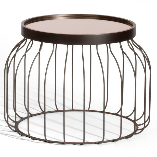 Sauder Boutique Oiseau Cage Table de Fin en Noir