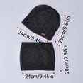 thumbnail image 6 of Womens Mens Winter Beenie Hats Scarf Set Warm Baggy Knit Skulls Caps Neck Warmer With Fleeces Lined Cold Weather Hat For Adults, 6 of 7