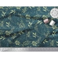 thumbnail image 2 of Soimoi Blue Cotton Poplin Fabric Berries Leaves Print Fabric by the Yard 58 Inch Wide, 2 of 3