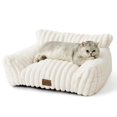 thumbnail image 1 of Cama mullida para gatos grandes lavable sofá para gatos pequeños antideslizante 65 x 44 x 30 cm crema, 1 of 7
