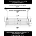 thumbnail image 4 of Amish Casual 6 Foot Roll Back Porch Swing with Cup Holders in Semi-Solid Gray Stain - Amish Made in The USA from Treated Pine Heavy Duty 700 Lb. Weight Capacity, 4 of 5