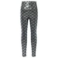 thumbnail image 2 of CHICTRY Girls Metallic Dance Gymnastics Pants Skinny Athletic Leggings Dancewear, 2 of 7