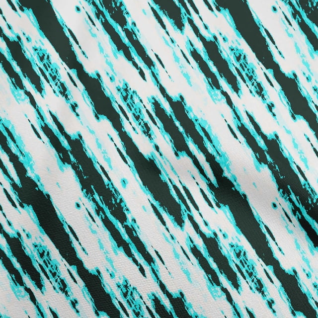 oneOone Polyester Lycra Turquoise Blue Fabric Tie Dye Craft Projects Decor Fabric Printed By The Yard 56 Inch Wide