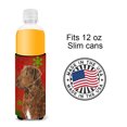 thumbnail image 4 of Chesapeake Bay Retriever Red Snowflakes Holiday Christmas Ultra Hugger for slim cans, 4 of 6