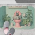 thumbnail image 4 of 1pc A Cat Reading Newspaper Absorbent Non-Slip Bathroom Thickened Flannel Rug Decor,Soft,Quick Drying,Suitable For Indoor/outdoor Use,Bathrooms,Bedrooms,Kitchens,Terrace,Laundry Rooms,16"x24", 4 of 9
