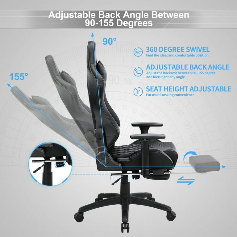 Blue Whale Heavy Duty Gaming Chair for Adults and 350LBS
