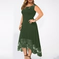 thumbnail image 4 of Robes pour Femmes 2024 Été Surdimensionné Décontracté Couleur Unie Col Rond Aguichant Dentelle Sans Manches Ample Robe Chandail 50 % de Réduction!, 4 of 7