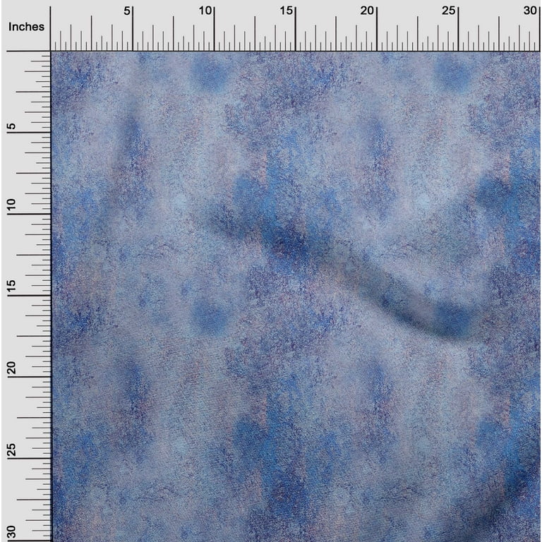 oneOone Viscose Jersey Medium Blue Fabric Tie Dye Sewing Material Print  Fabric By The Yard 60 Inch Wide-PM 