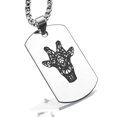 thumbnail image 1 of Stainless Steel Geometric Polygon Giraffe Animal Dog Tag Pendant Necklace, 1 of 3
