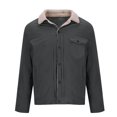 thumbnail image 6 of RYDCOT Men's Winter Retro Jacket Thick thermal Warm Fleece Lined Coat Trucker Lapel Work Cargo Jackets for Men Dark Gray, 6 of 9