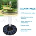 thumbnail image 3 of Garden Decoration Water Floating Solar Power Fountain Panel Kit Water Pump For Pool Pond Garden Solar Sprinkler, 3 of 8