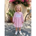 thumbnail image 5 of Cjfdfy Kids Girls Casual Dress, Long Sleeve Dress Plaid Big Sister Embroidery Fall A-line Dress For Casual Daily,Newborn Bodysuit Pink Dress, Fall Winter Baby Girl Clothes, 5 of 9