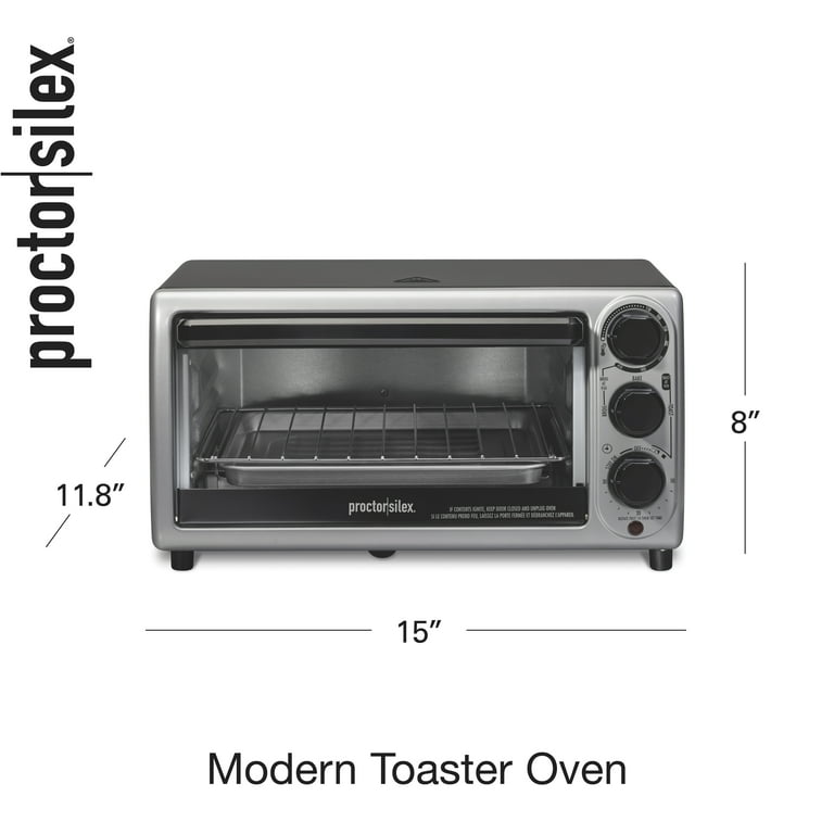 Hamilton Beach 1100-Watt 4-Slice Stainless Steel Toaster Oven Silver