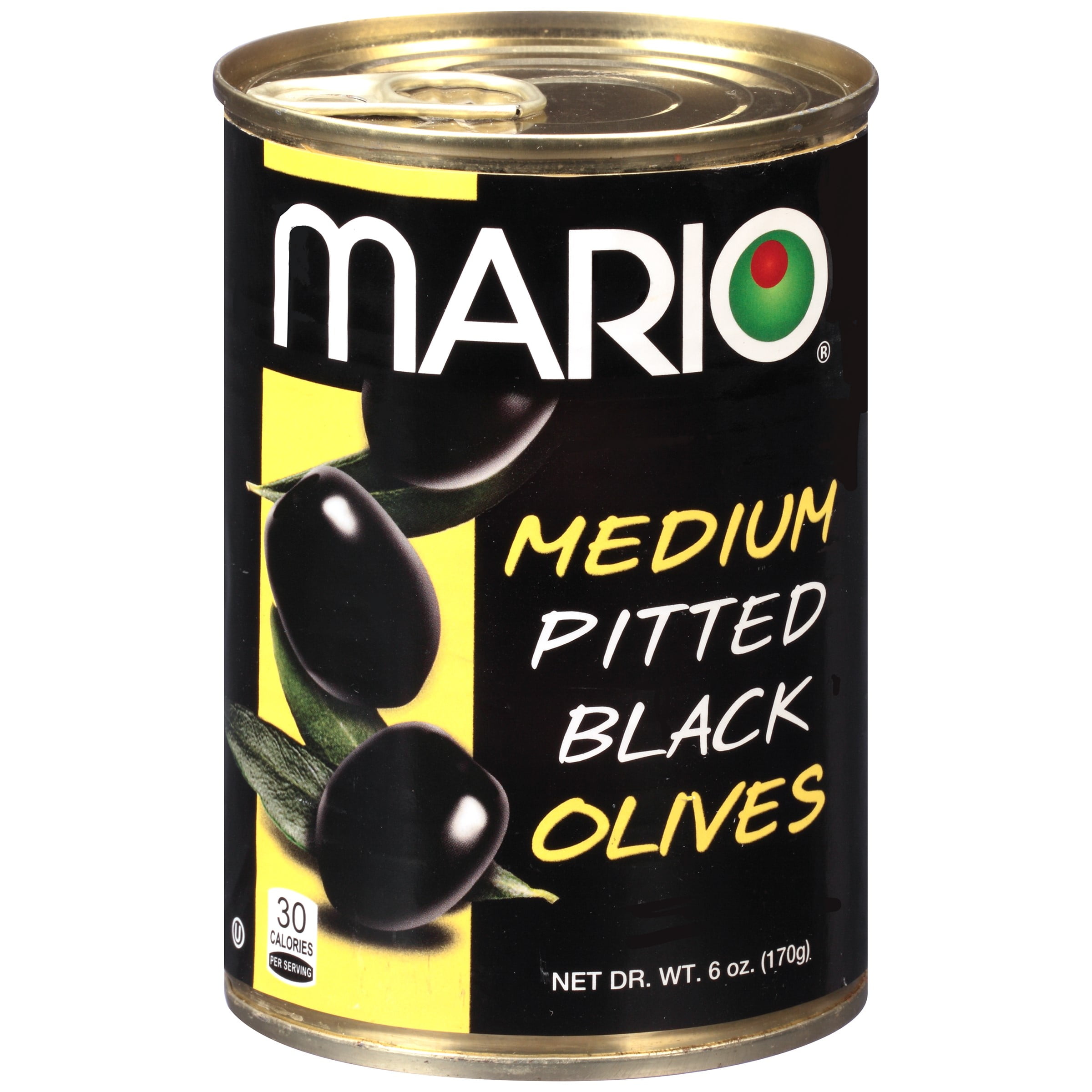 (2 pack) Mario Medium Pitted Black Olives, 6 oz