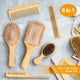 thumbnail image 2 of Cepillo de pelo 6 en 1 para hombres y mujeres, mango de cerdas de bambú, juego de cepillo con peine de cola, peine de dientes, peine de doble cabeza, 3 cepillos de masaje con cojín de aire diferentes, 2 of 5