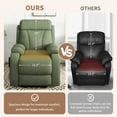 thumbnail image 2 of Oufan Power Lift Recliner for Elderly, Snowflake Velvet Recliner Chair Sofa with Adjustable Backrest, Extended Footrest & Side Pocket, Green, 2 of 18